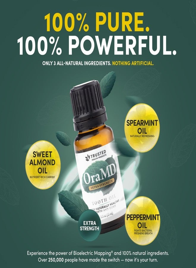 OraMD 4-in-1 Extra Strength Tooth Oil - Clinically Tested Maximum Strength Gum Disease Treatment, Gingivitis Treatment, Periodontal Disease Treatment, Sensitive Teeth and Gums - All-Natural (2 Pack) - Image 2
